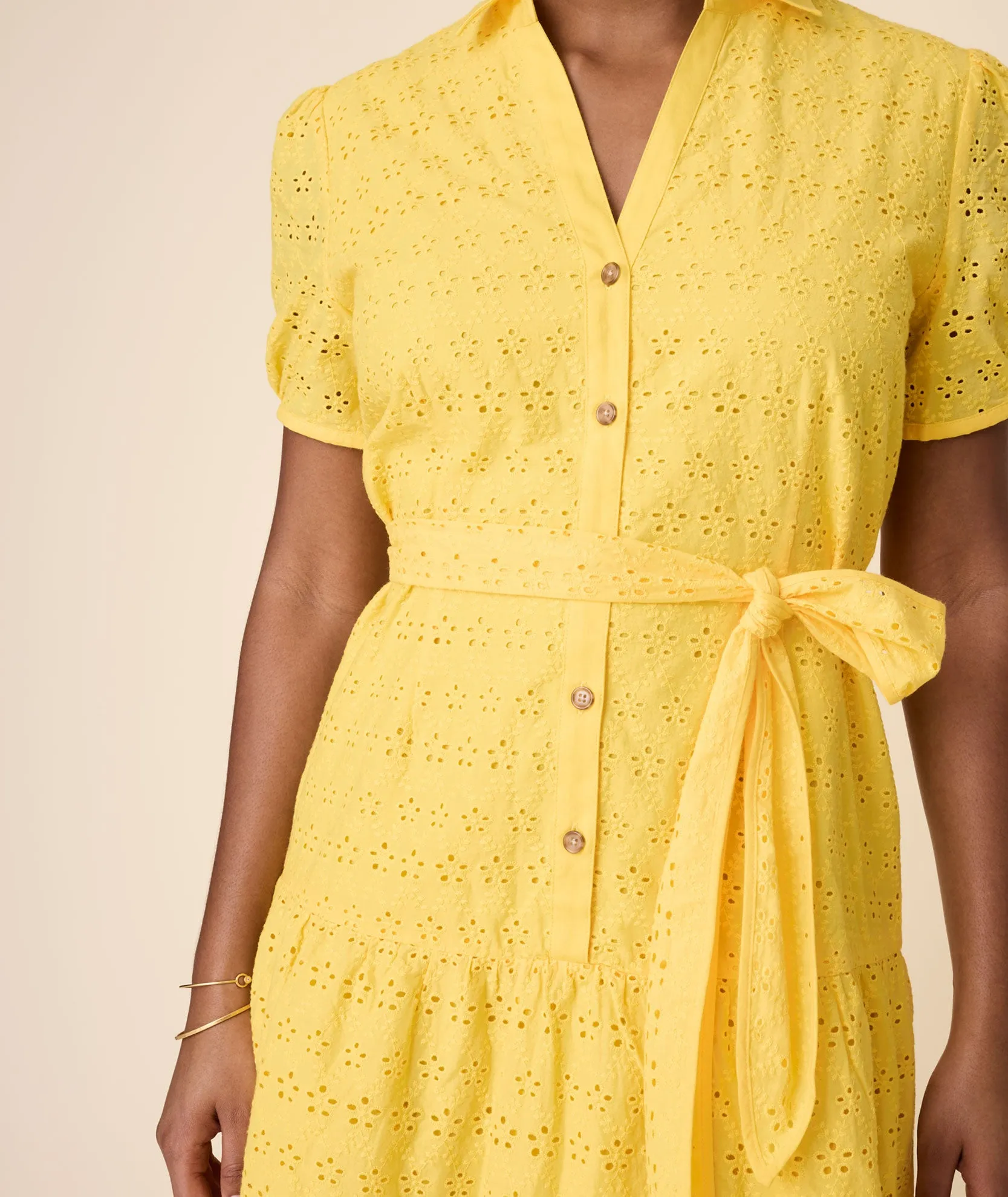 Cotton Eyelet Short Sleeve Augusta Dress