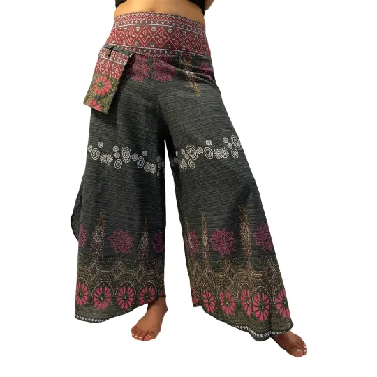 Cotton Harem Pants, Wide Open Leg Pants, Yoga Pants, Boho Pants, Festival Fashion, Printed Cotton Stylish Pants, Thai Elephant Pants, Hippie Pant