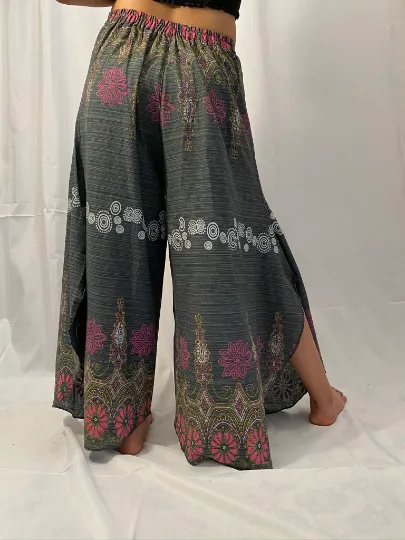 Cotton Harem Pants, Wide Open Leg Pants, Yoga Pants, Boho Pants, Festival Fashion, Printed Cotton Stylish Pants, Thai Elephant Pants, Hippie Pant