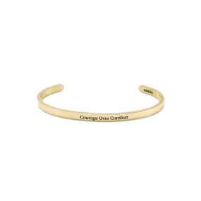 Courage Over Comfort Thin Cuff Bracelet