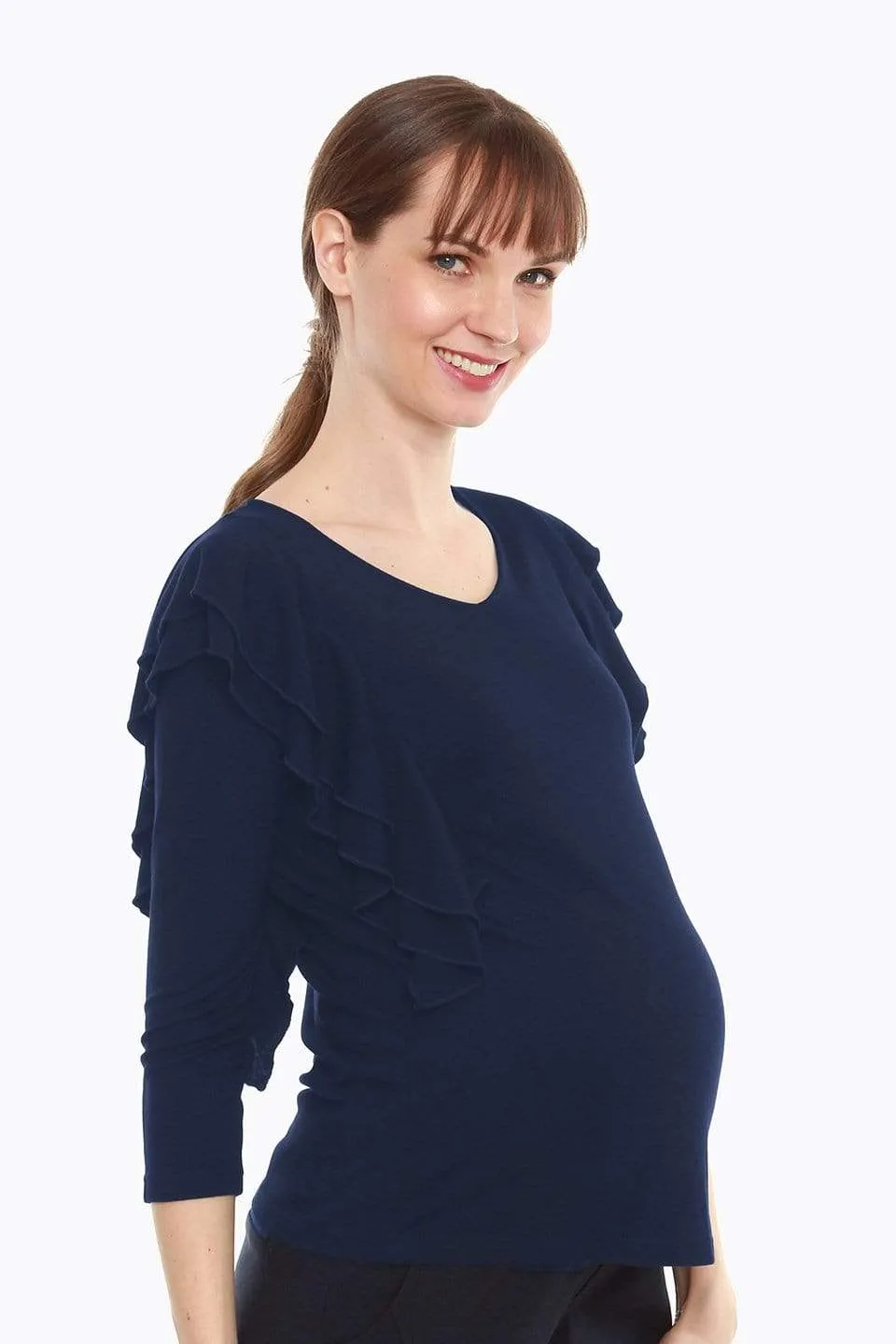 Dania Nursing Top Navy Indigo