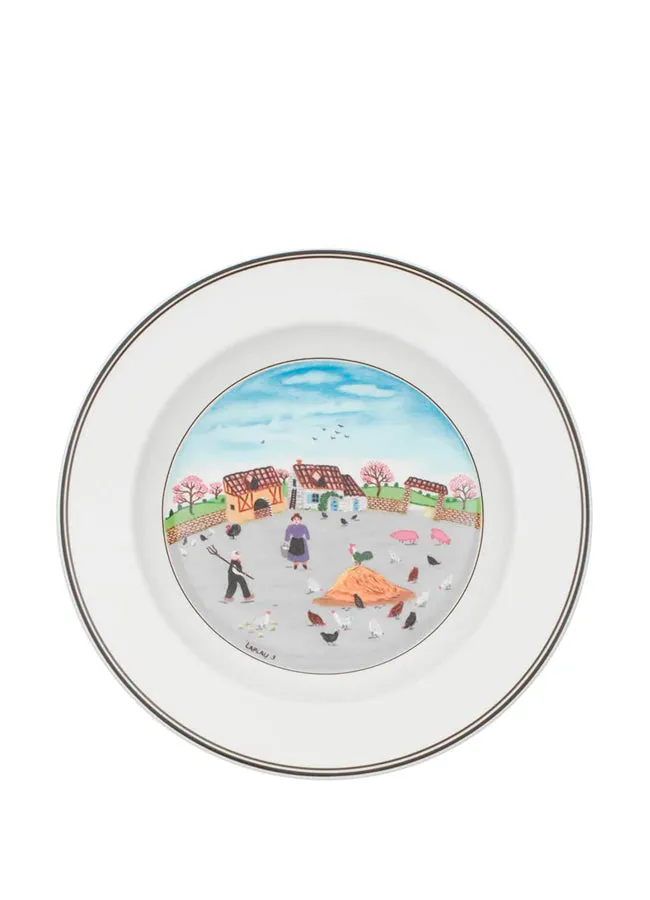 Design Naif Salad Plate #3 Country Yard 10-2337-2644