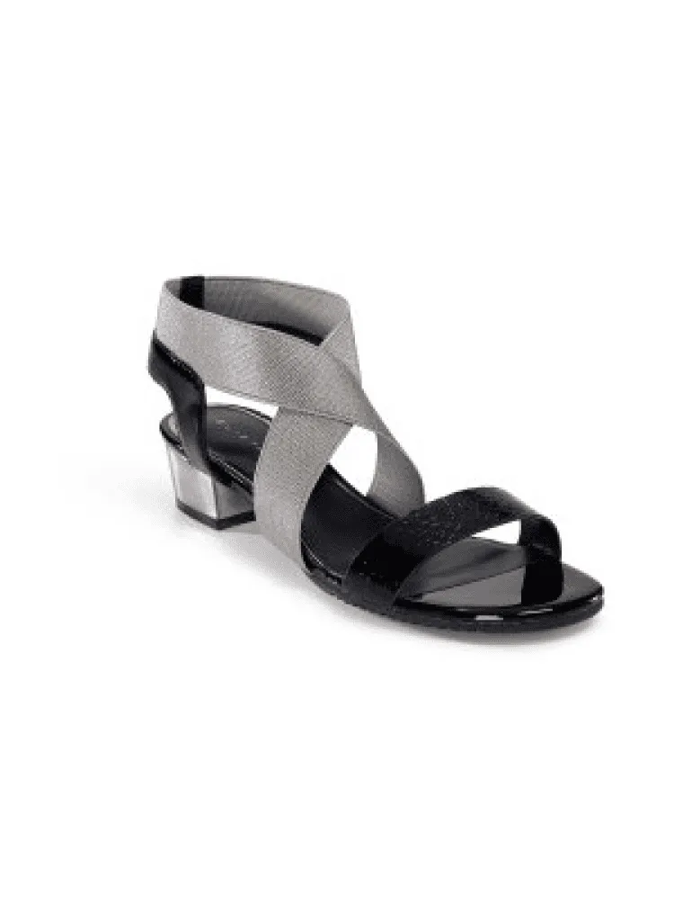 ELIE TAHARI " Beach " Snake-Embossed Crisscross Sandal,