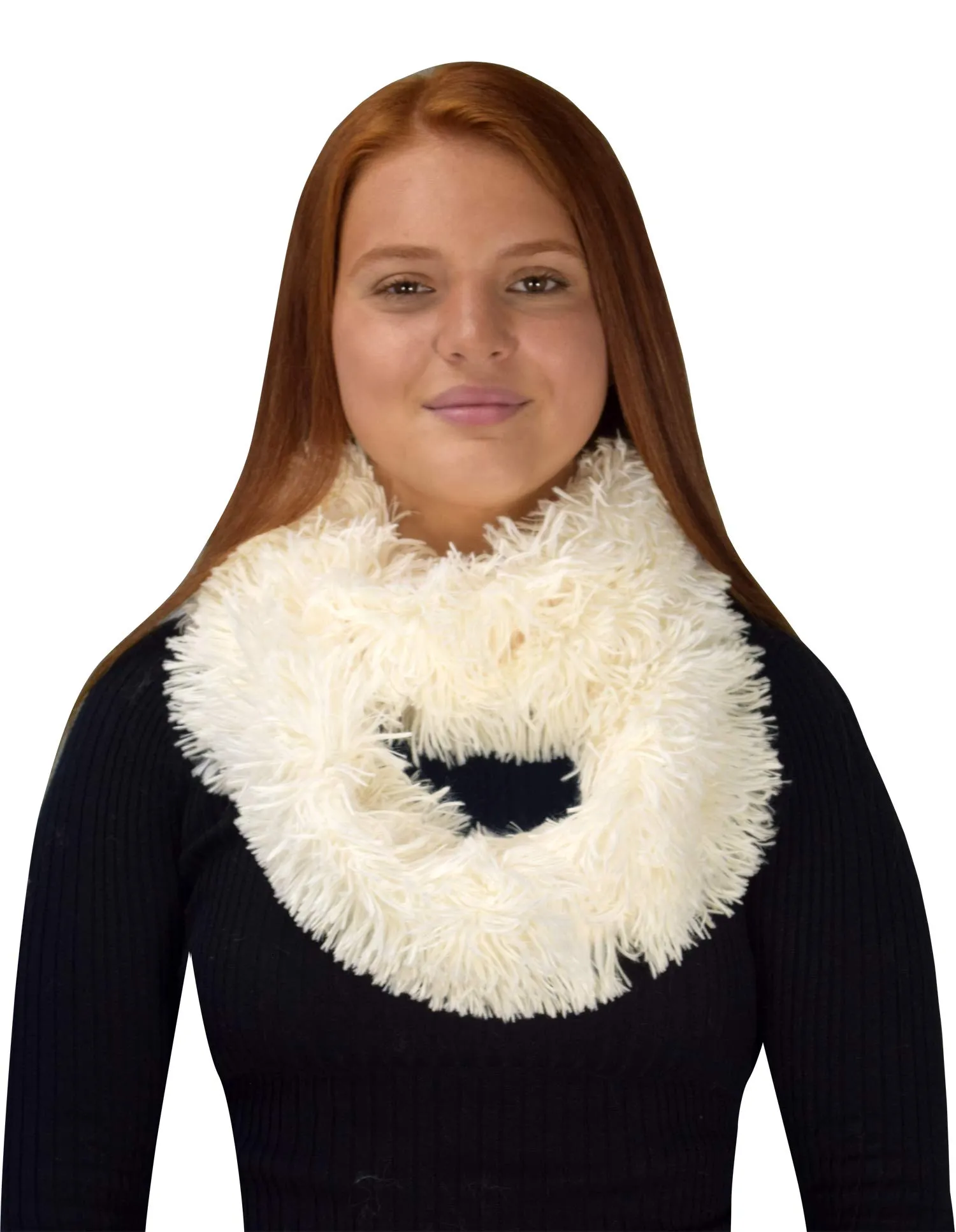 Faux Fur Warm Soft Thick Infinity Loop Circle Scarves Neck Warmers