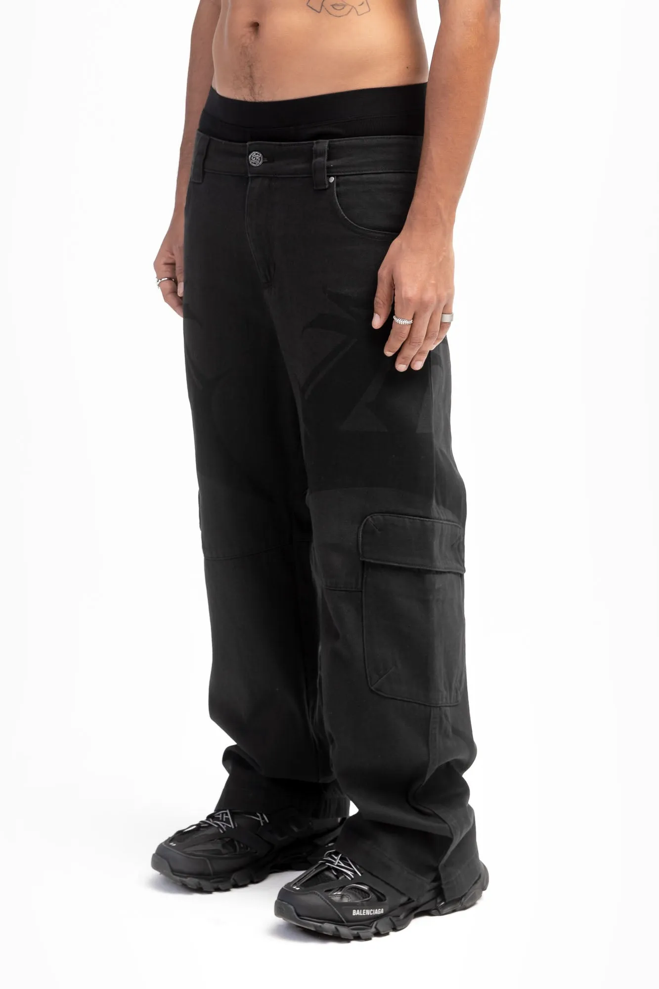 FF BLACK CARGO PANTS