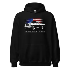 First Gen Truck Hoodie, American Flag Design Sweatshirt