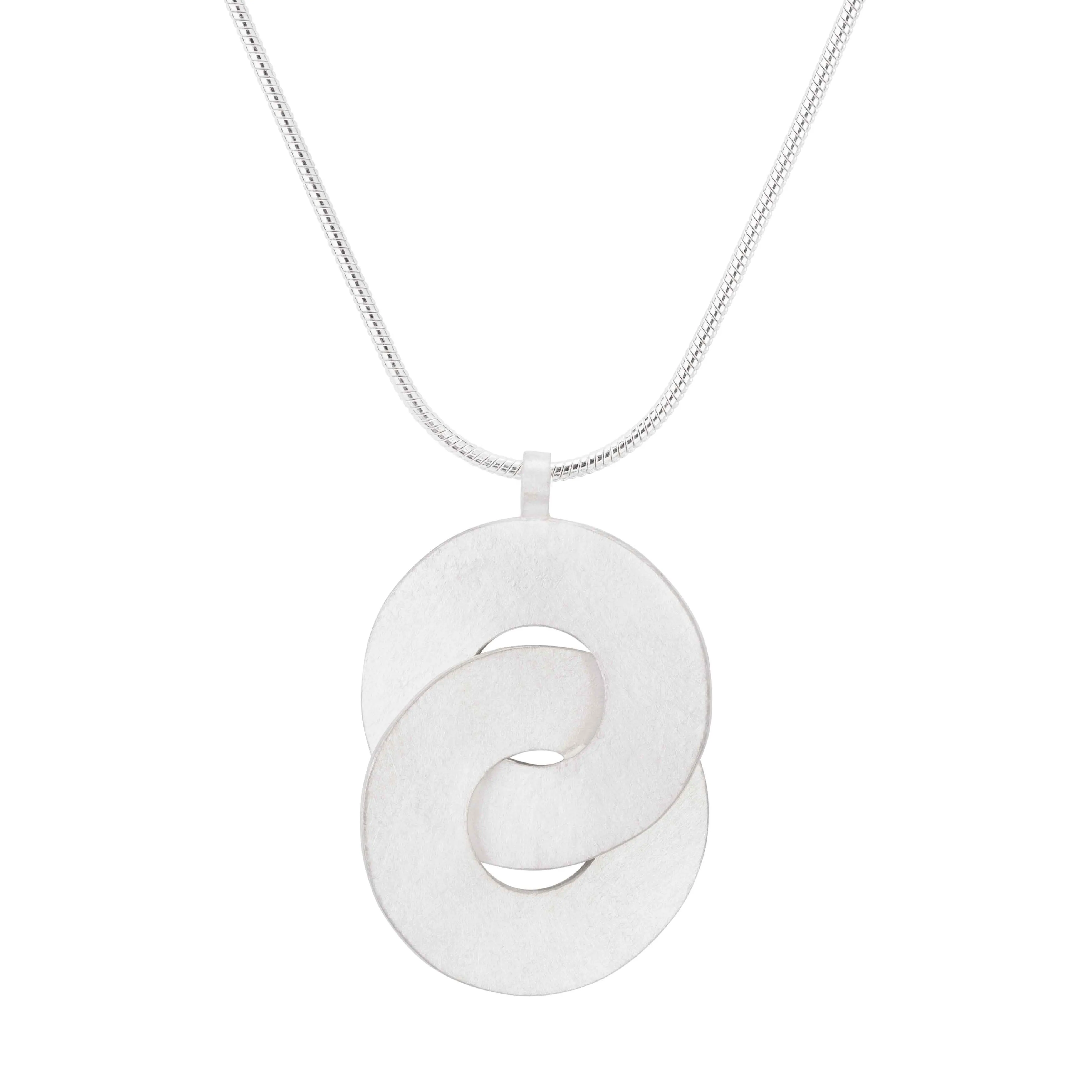 Flat Interlinking Hoop Pendant