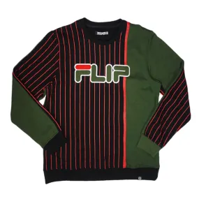 Flip Double Stripe Crew (Black) /D1