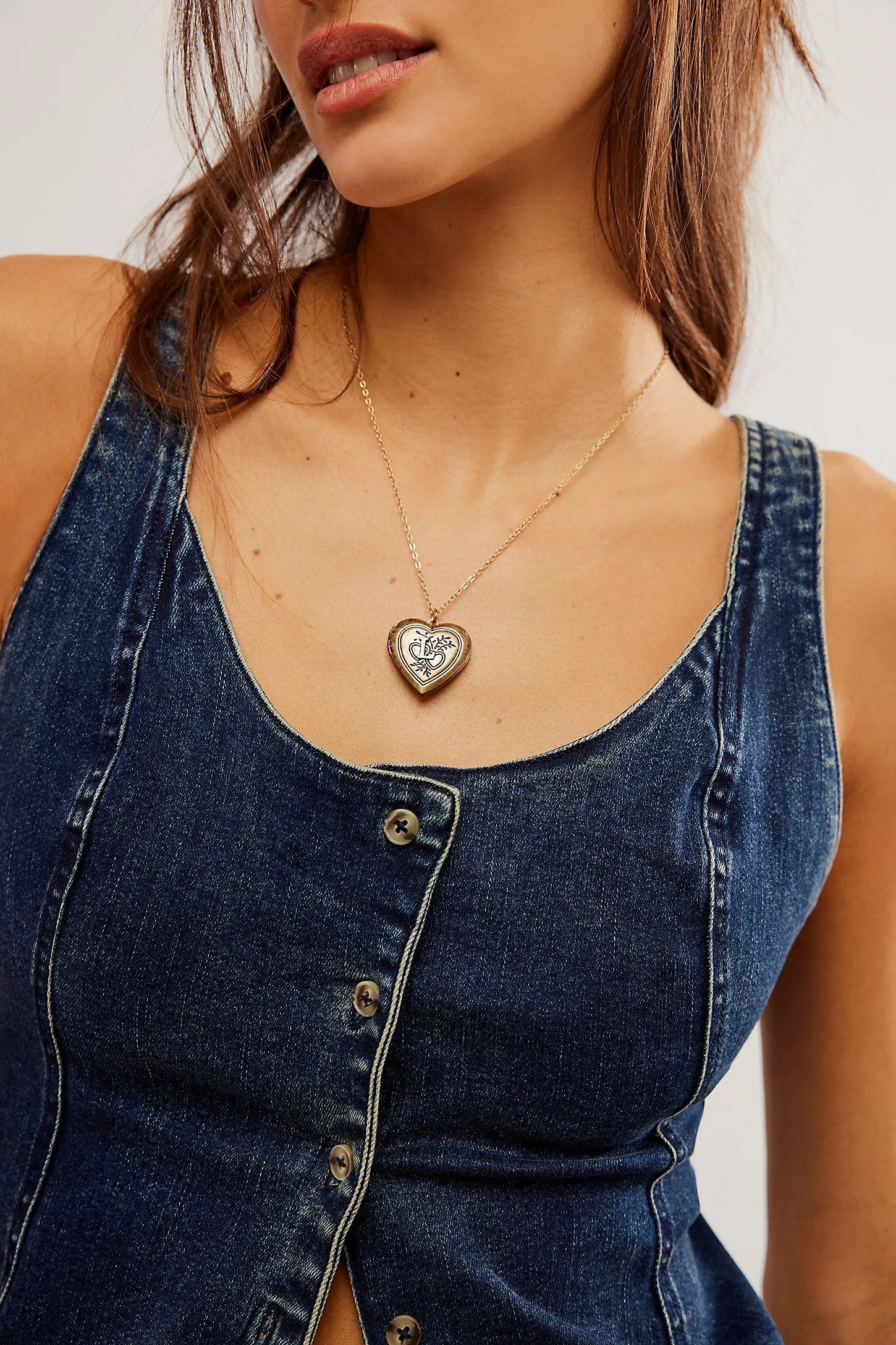 Free People Kara Denim Vest