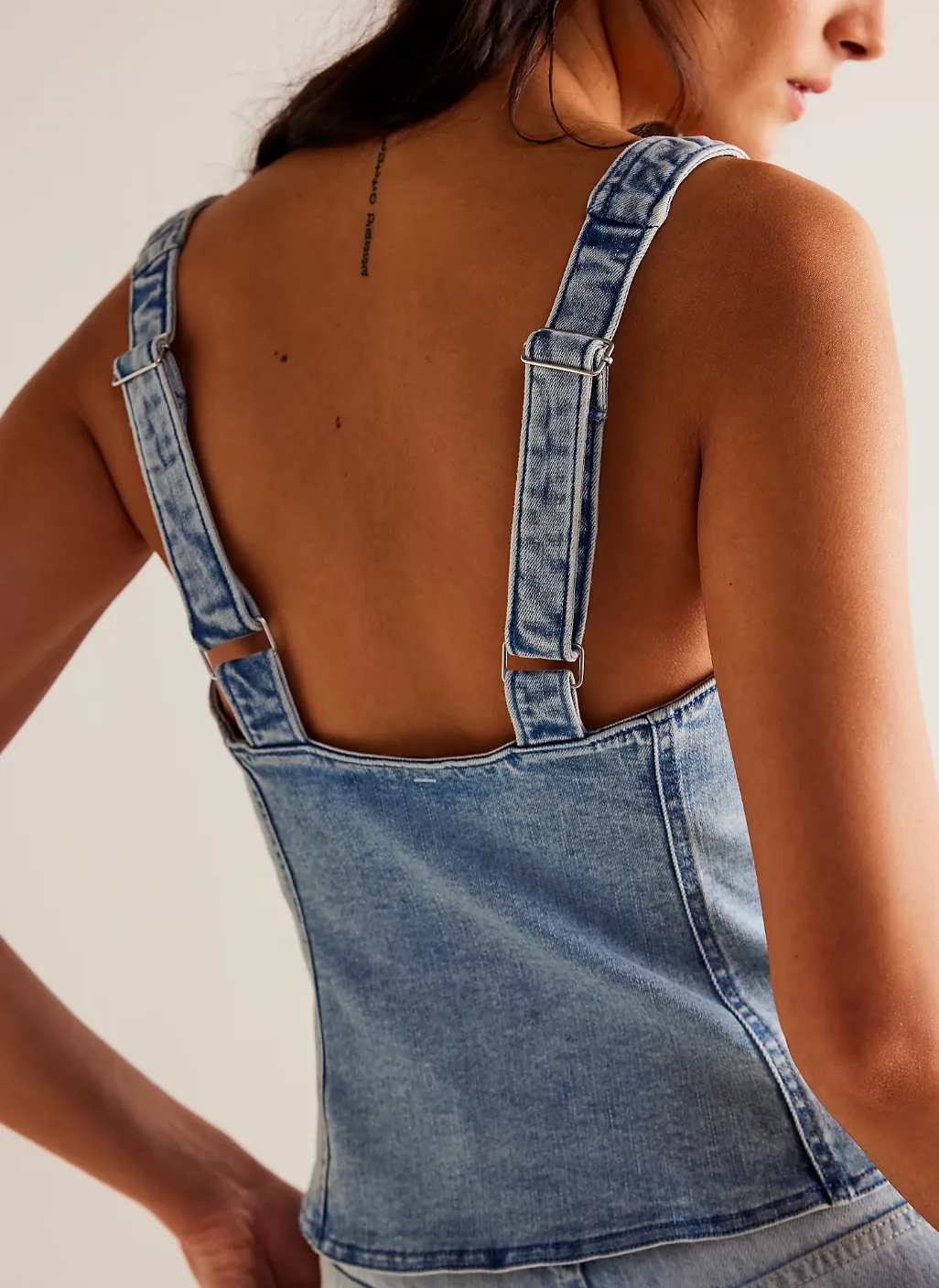 Free People Kara Denim Vest