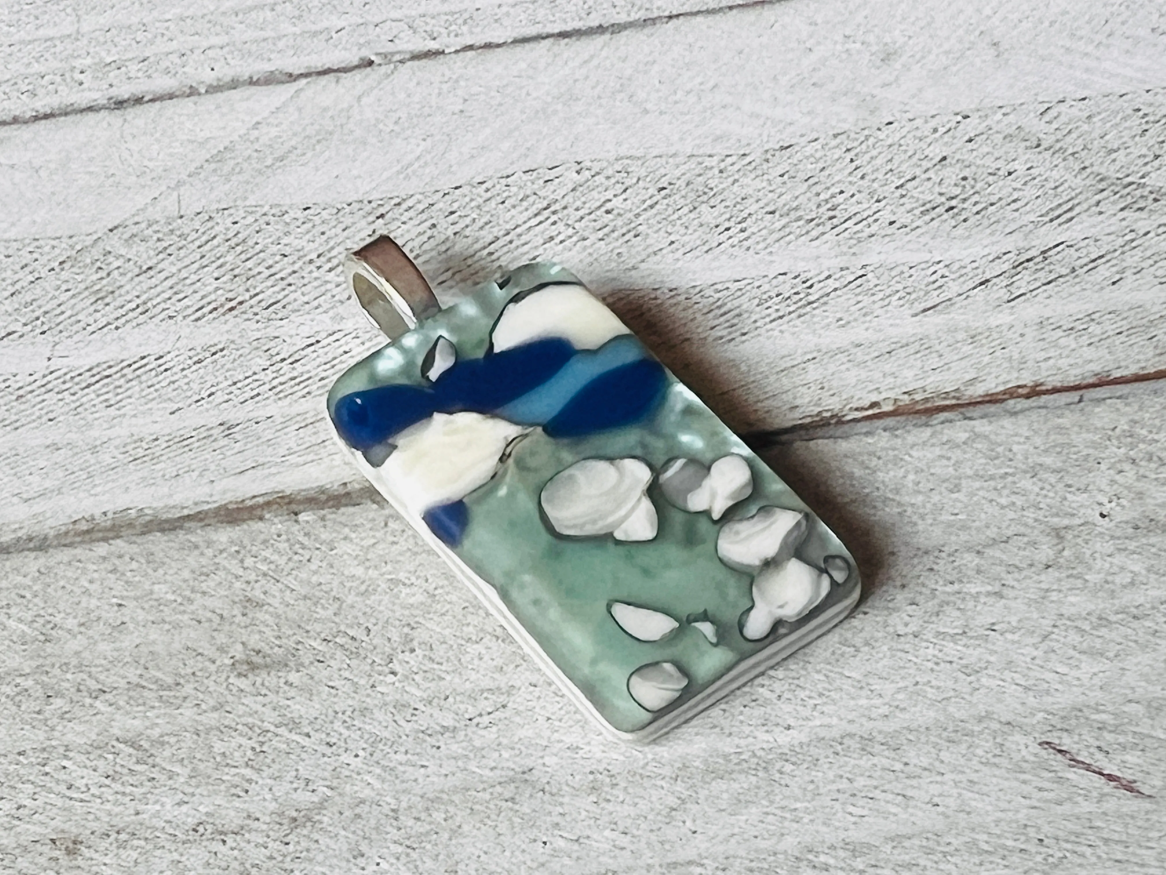 Fused Glass Pendant~Swiss Alp’s