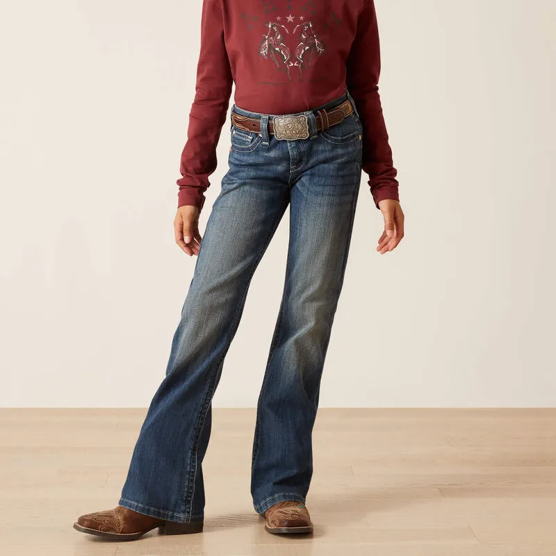 Girl's Ariat R.E.A.L. Clover Boot Cut