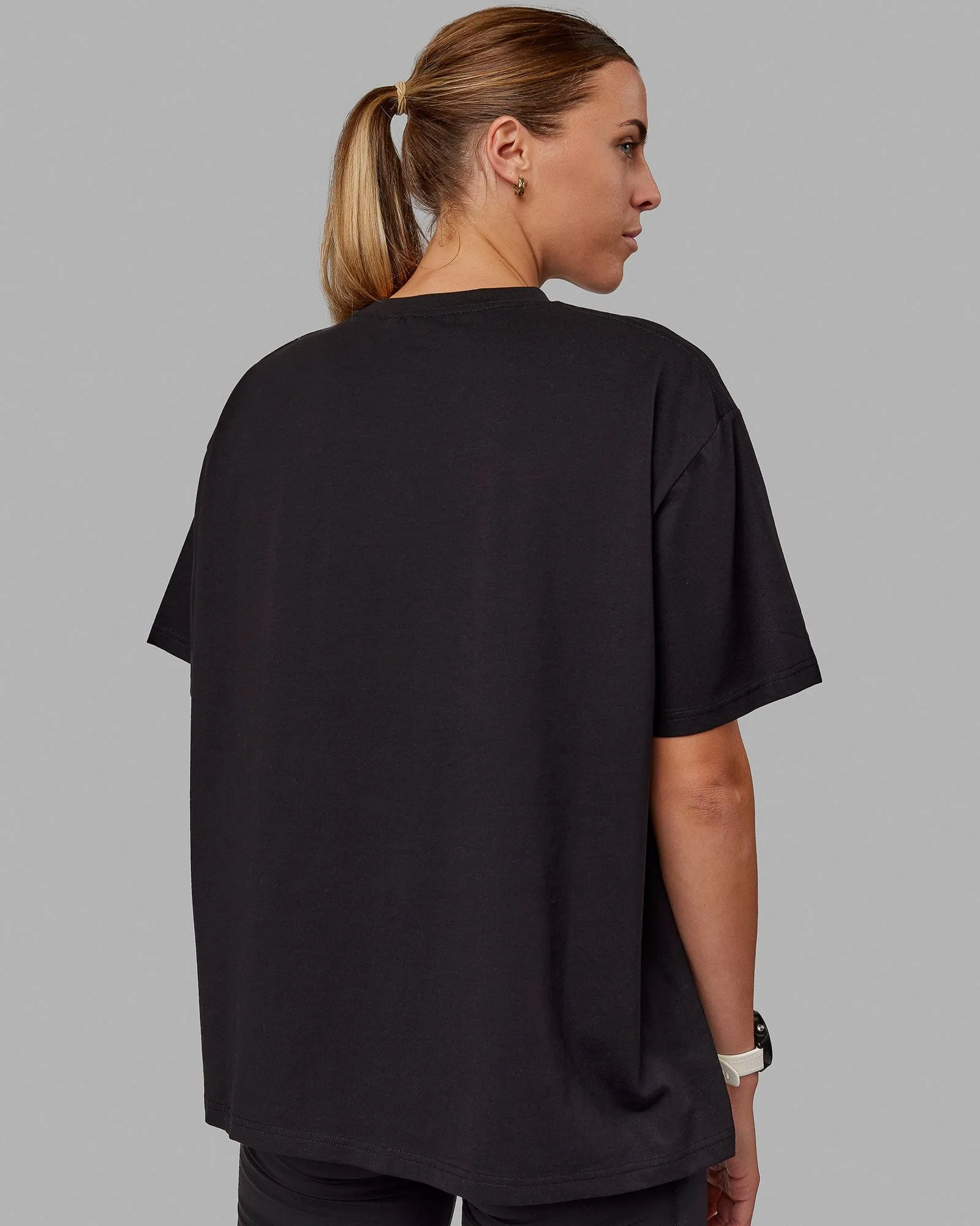 Go-To FLXCotton Oversized Tee - Black-White