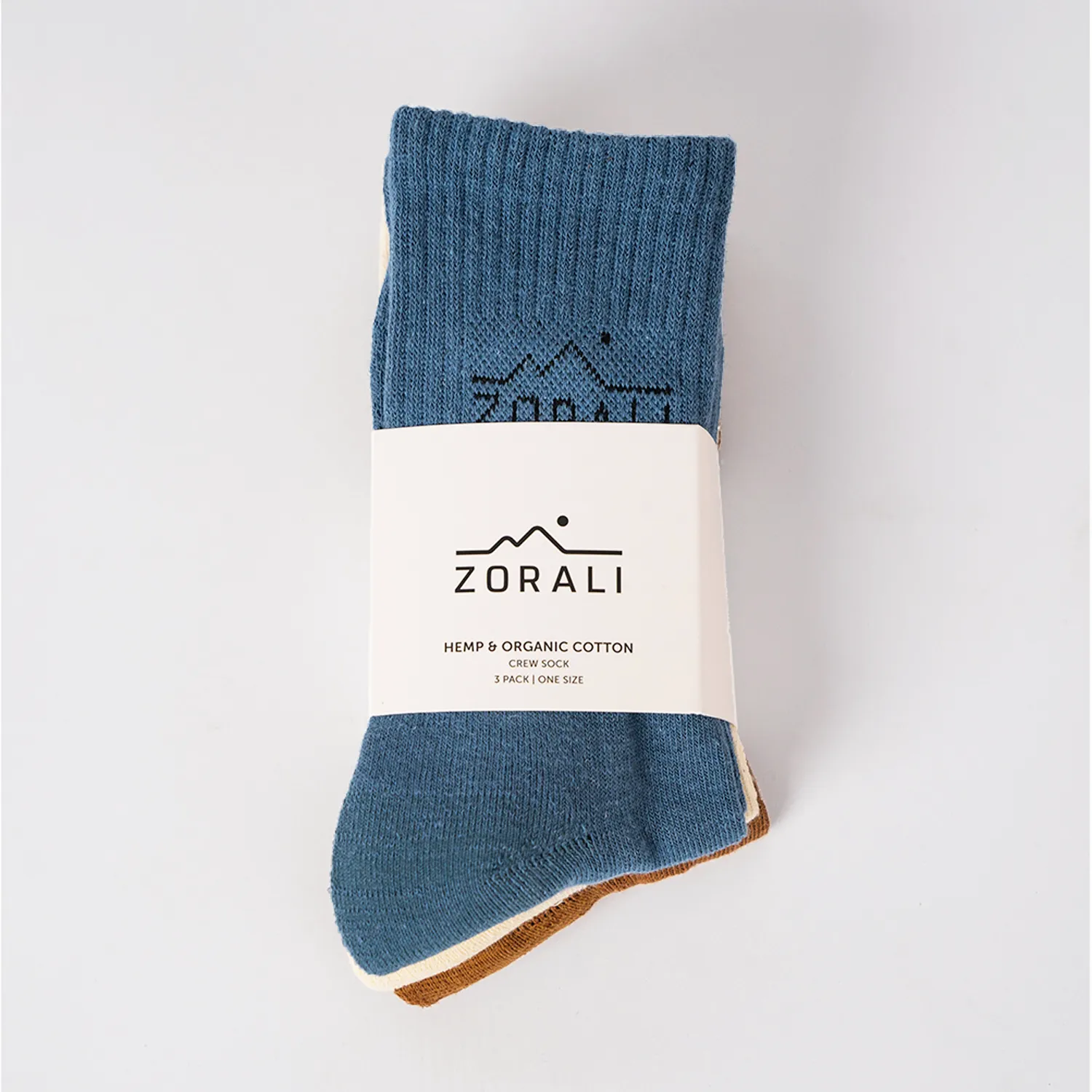 Hemp Everyday Sock 3 Pack Steam Blue