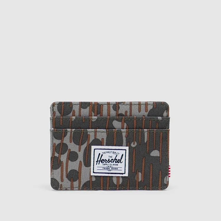 Herschel Charlie Card Holder Wallet Green Pea Camo