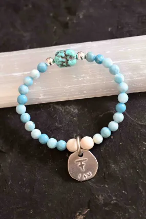 I Am What I Choose To Be Larimar Bracelet