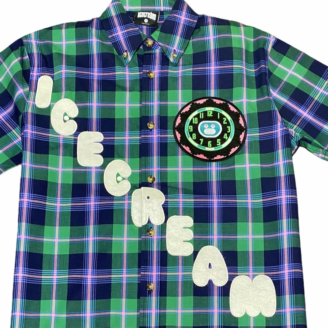 Ice Cream Preston Short Sleeve Woven Shirt (Plaid) 411-2600