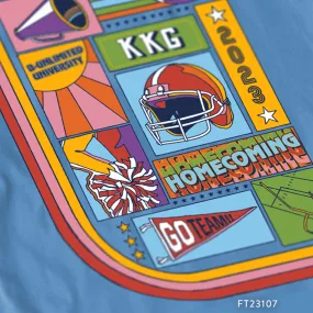 Kappa Kappa Gamma Retro Colorful Homecoming T-Shirt Design