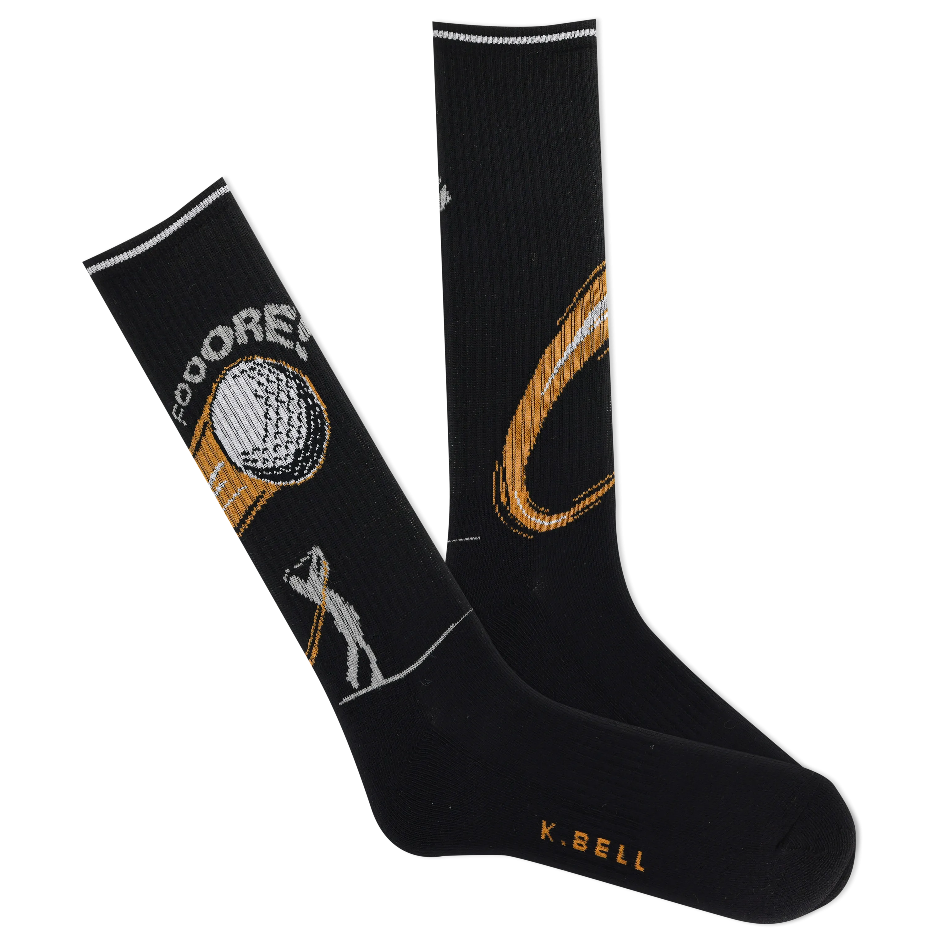 K.Bell Men's Active Fooore Golf Crew Sock