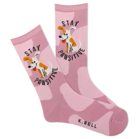 K.Bell Women's Stay Pawsitive Crew Sock