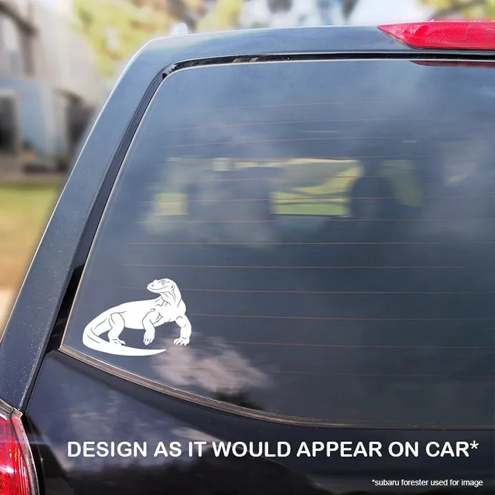 Komodo Dragon Monitor Lizard Decal, Waterproof Vinyl Decal, Cute Reptile Gift