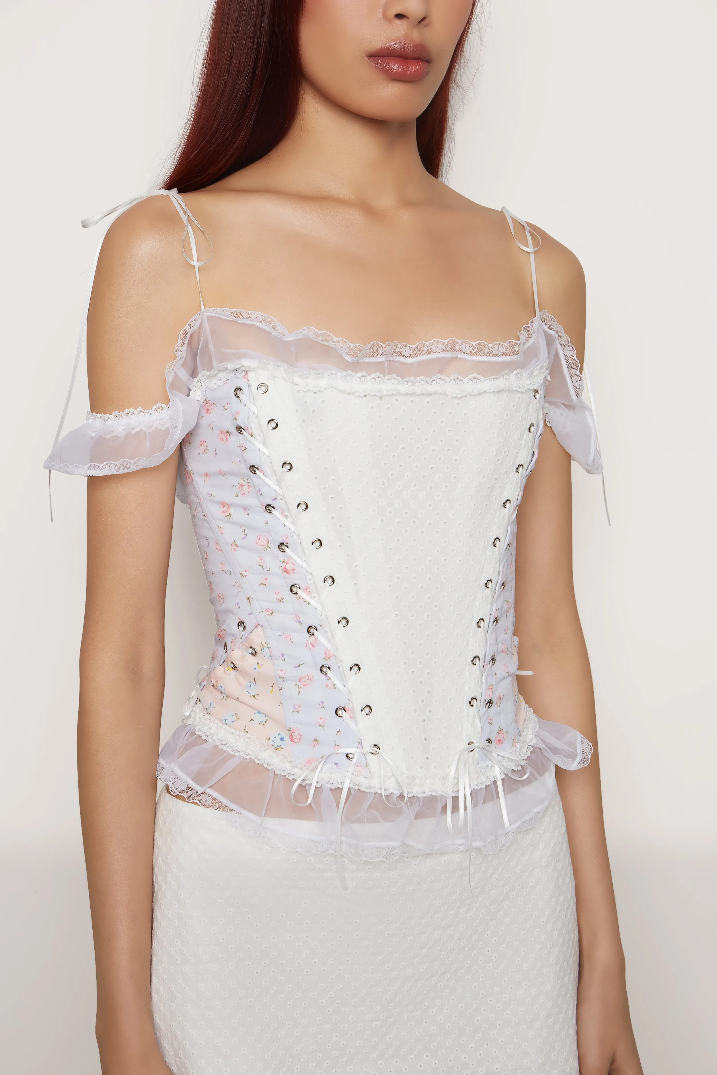 Lace Up Panel Corset