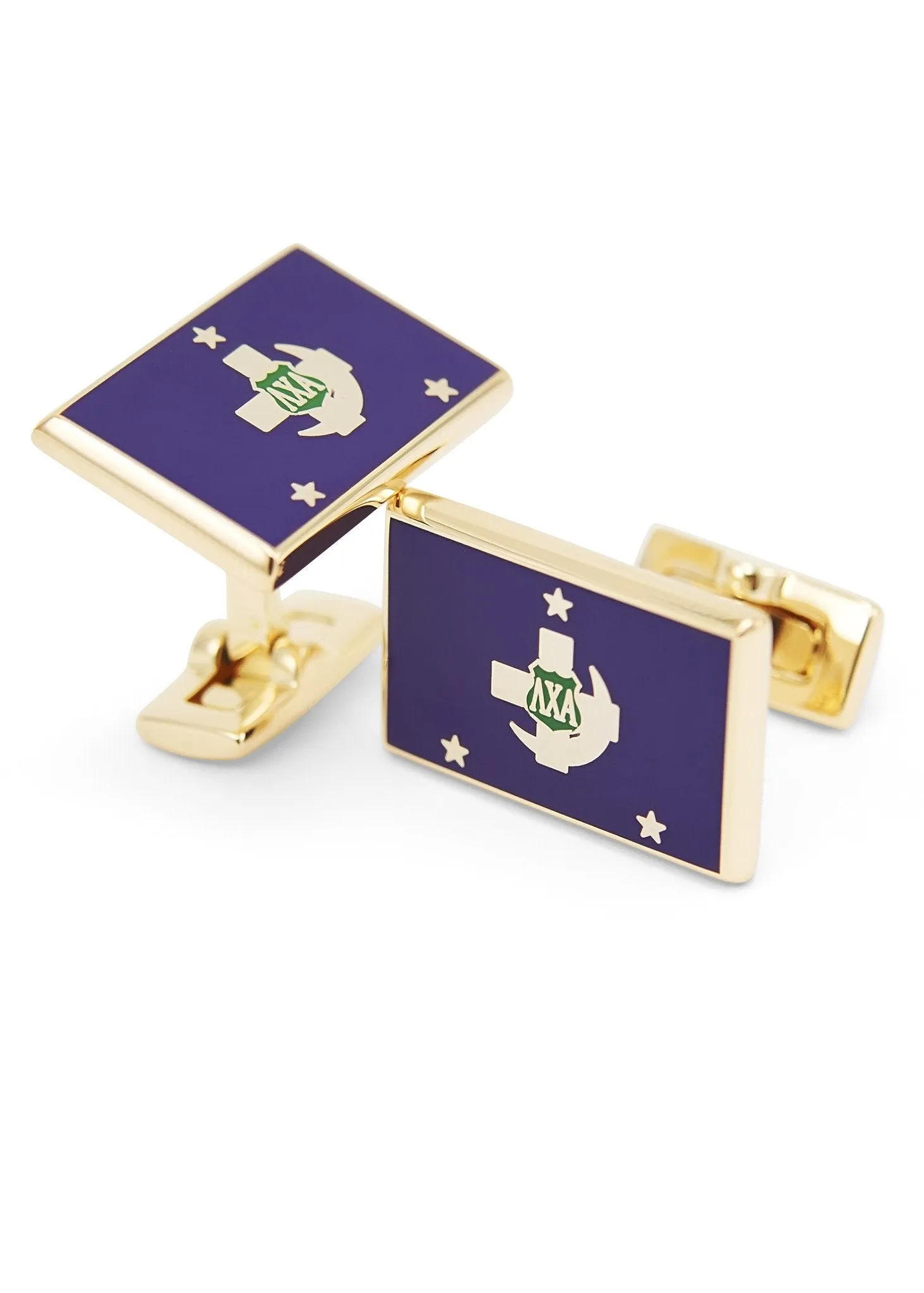 Lambda Chi Alpha Gold Plated Flag Cufflinks