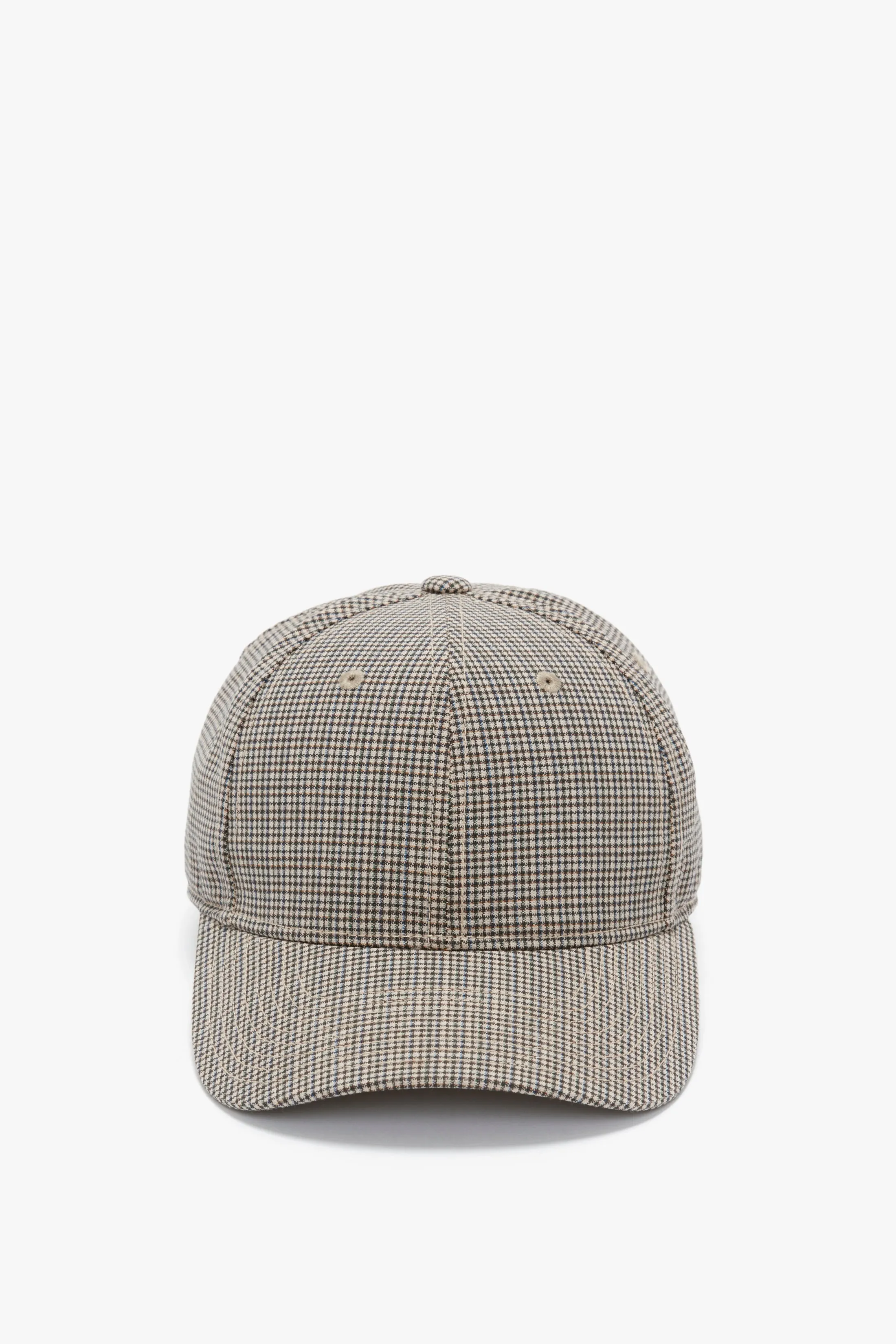 Logo Cap In Dogtooth Check