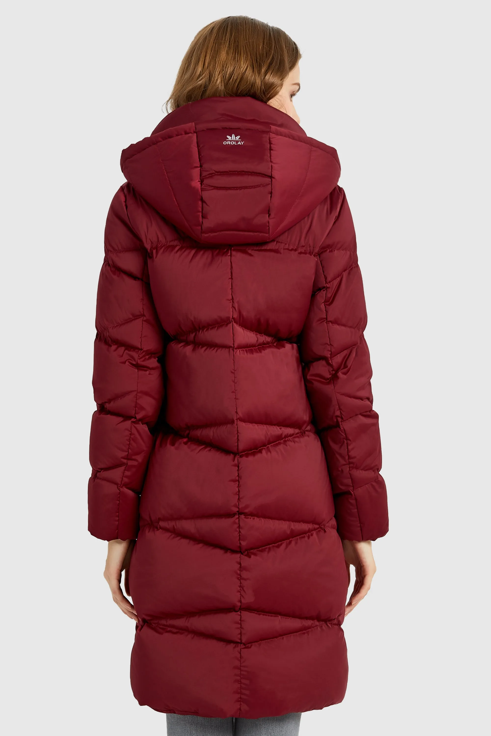 Long Hooded Asymmetric Puffer Jacket