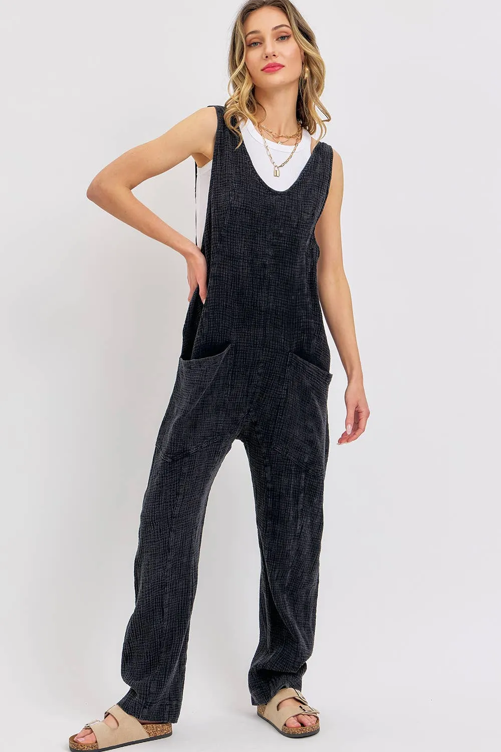 Lounge Mineral Washed Jumpsuit