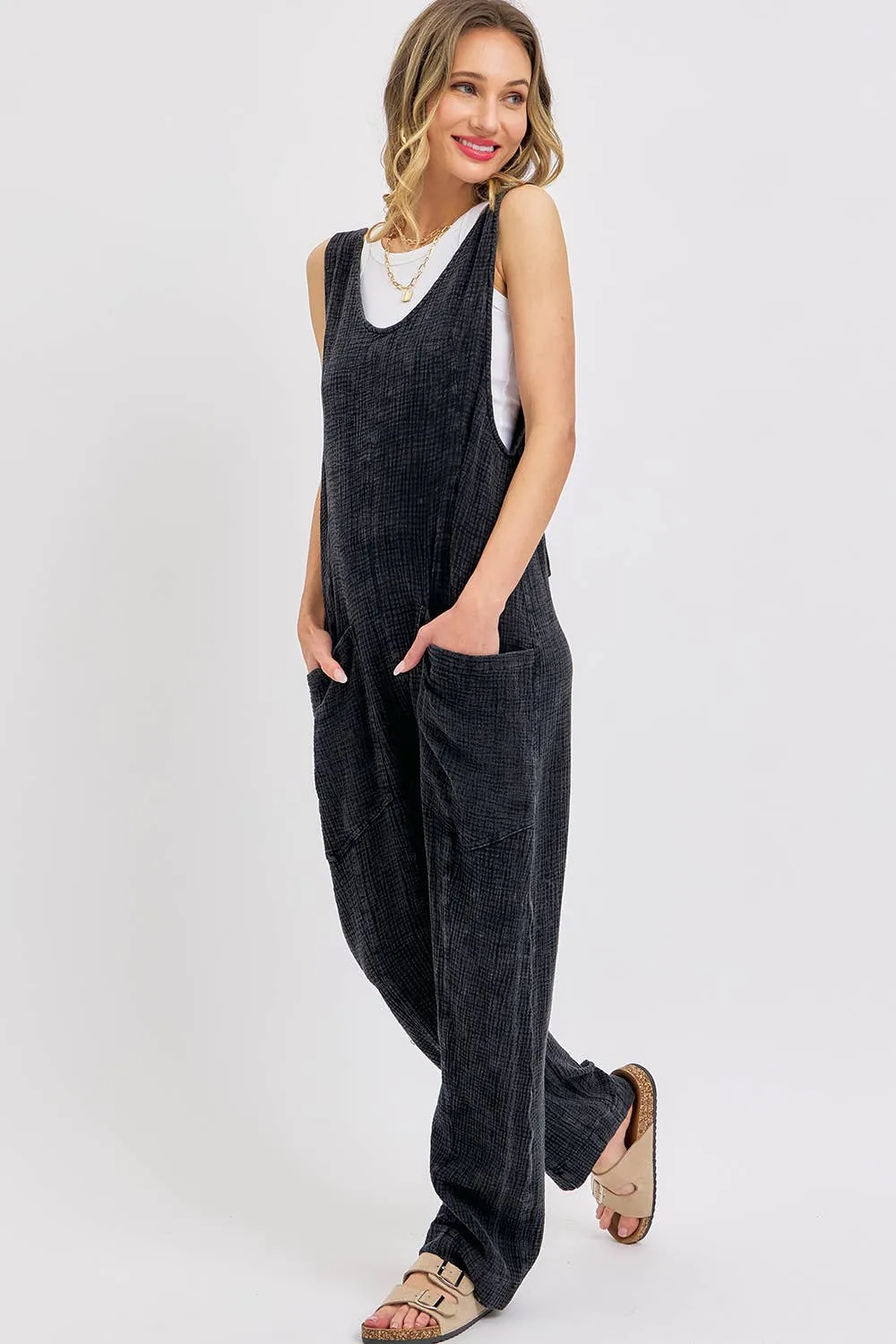 Lounge Mineral Washed Jumpsuit