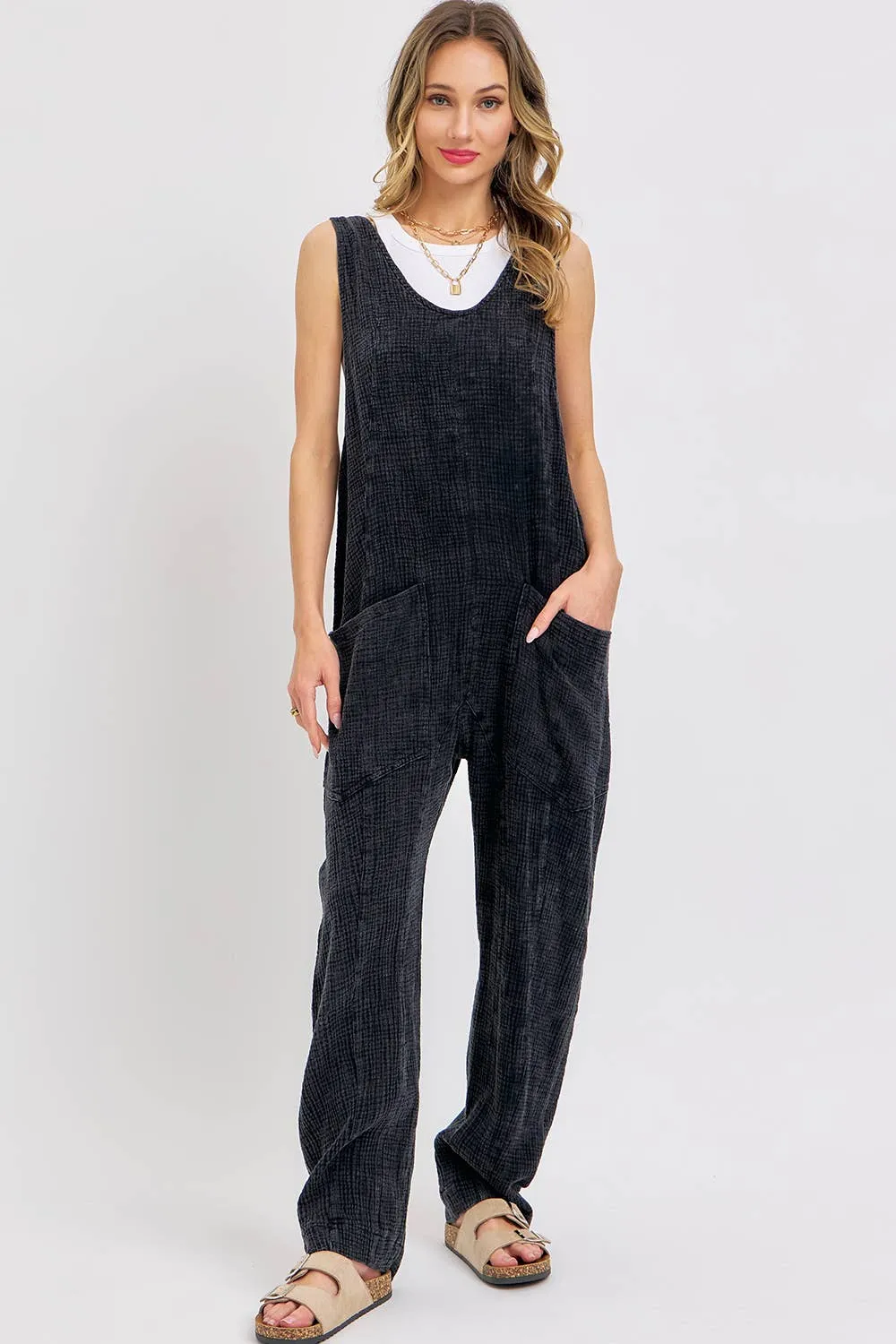 Lounge Mineral Washed Jumpsuit