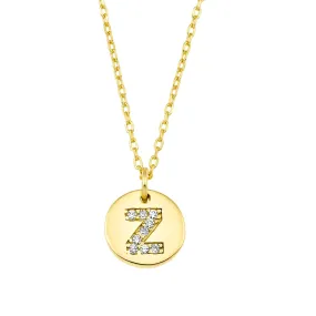 Magna | Z Letter Necklace | White CZ | 18K Gold Plated 925 Silver