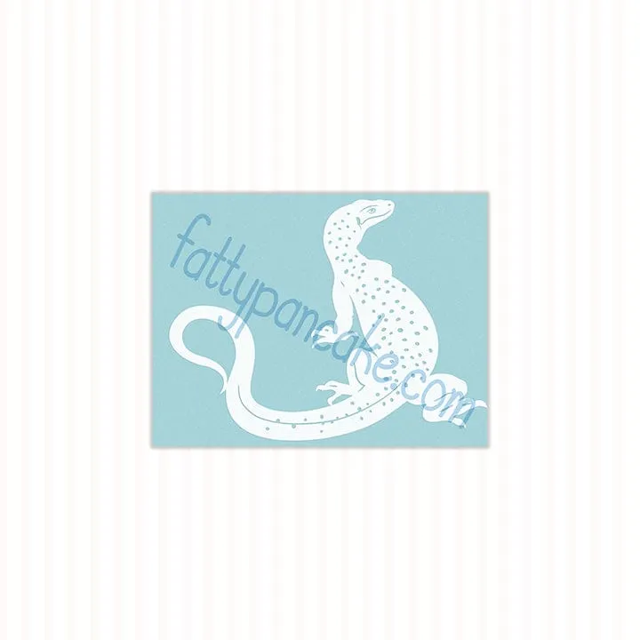 Mangrove Monitor Decal, Waterproof Vinyl Decal, Cute Reptile Gift