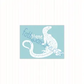 Mangrove Monitor Decal, Waterproof Vinyl Decal, Cute Reptile Gift