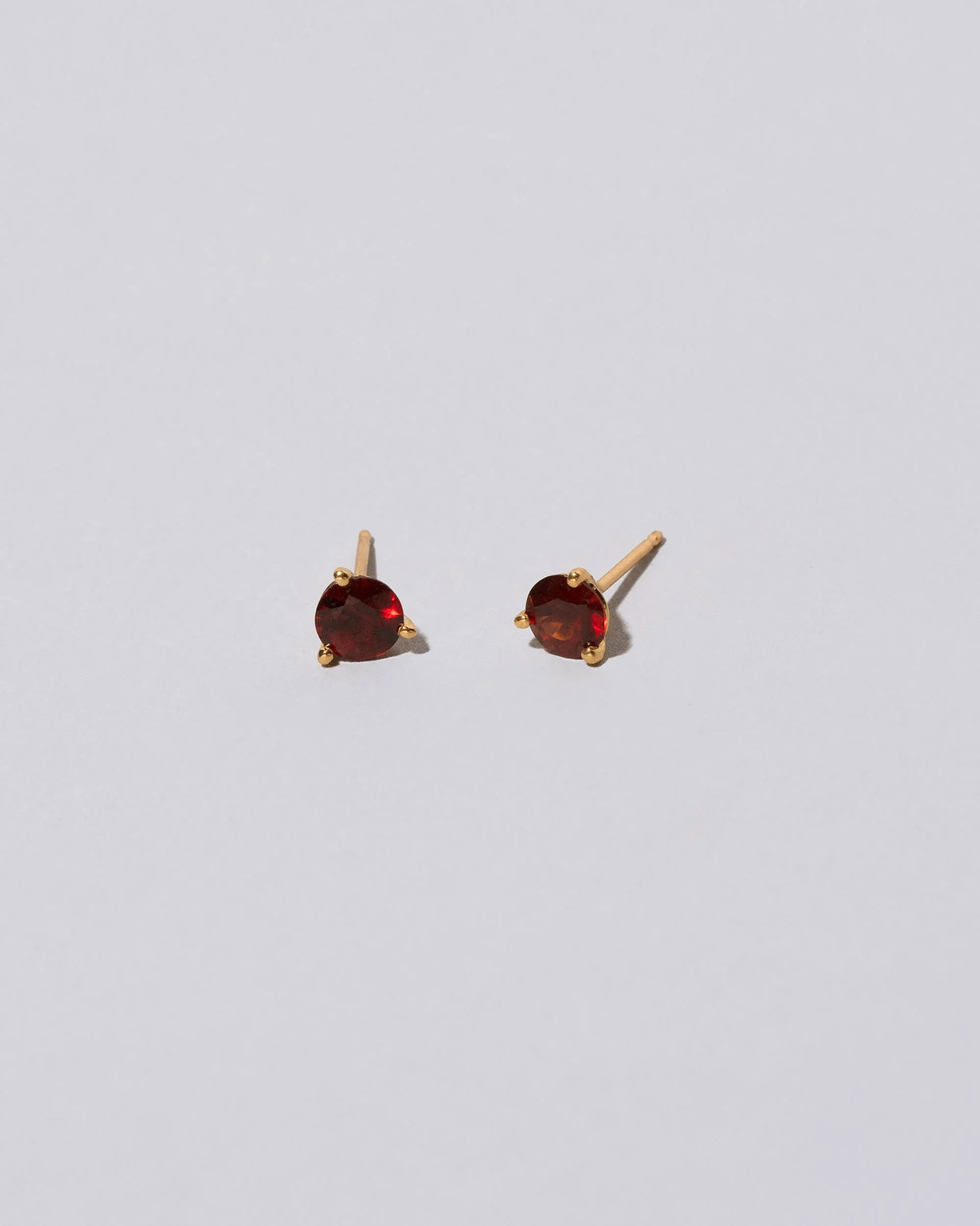 Martini Stud Earrings - Mega Red Garnet