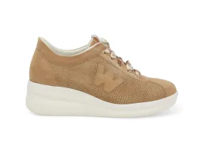 Melluso Scarpe Comode Zeppa Donna in Camoscio Microforato