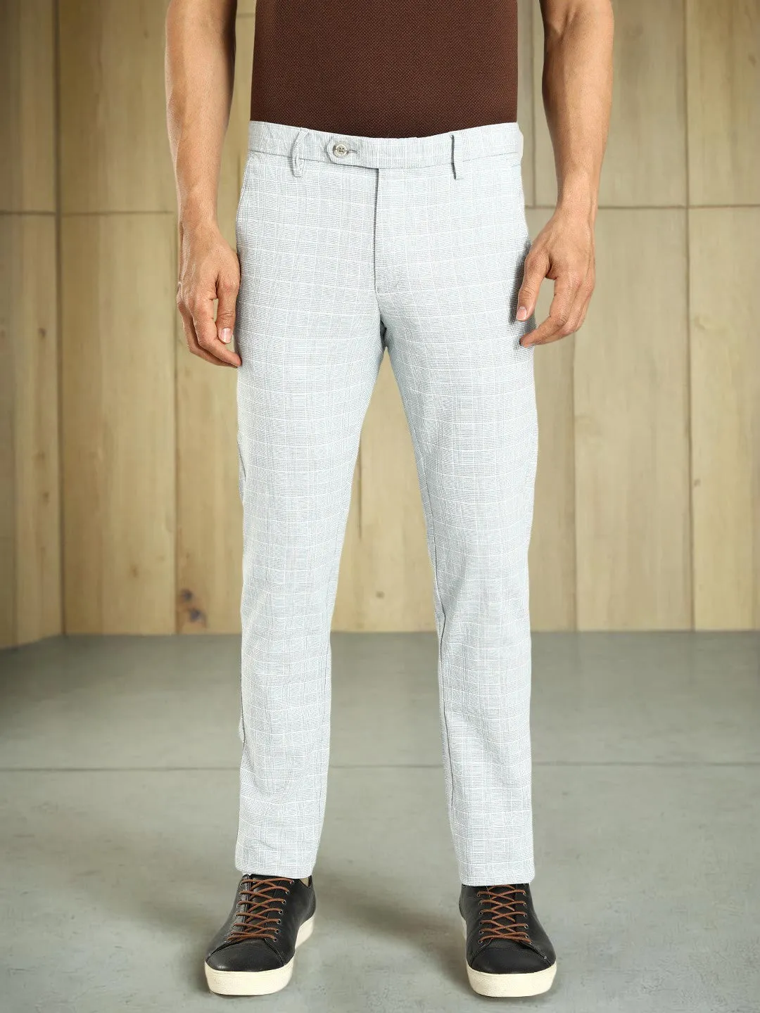 Men Brooklyn Fit Cotton Blend Trouser