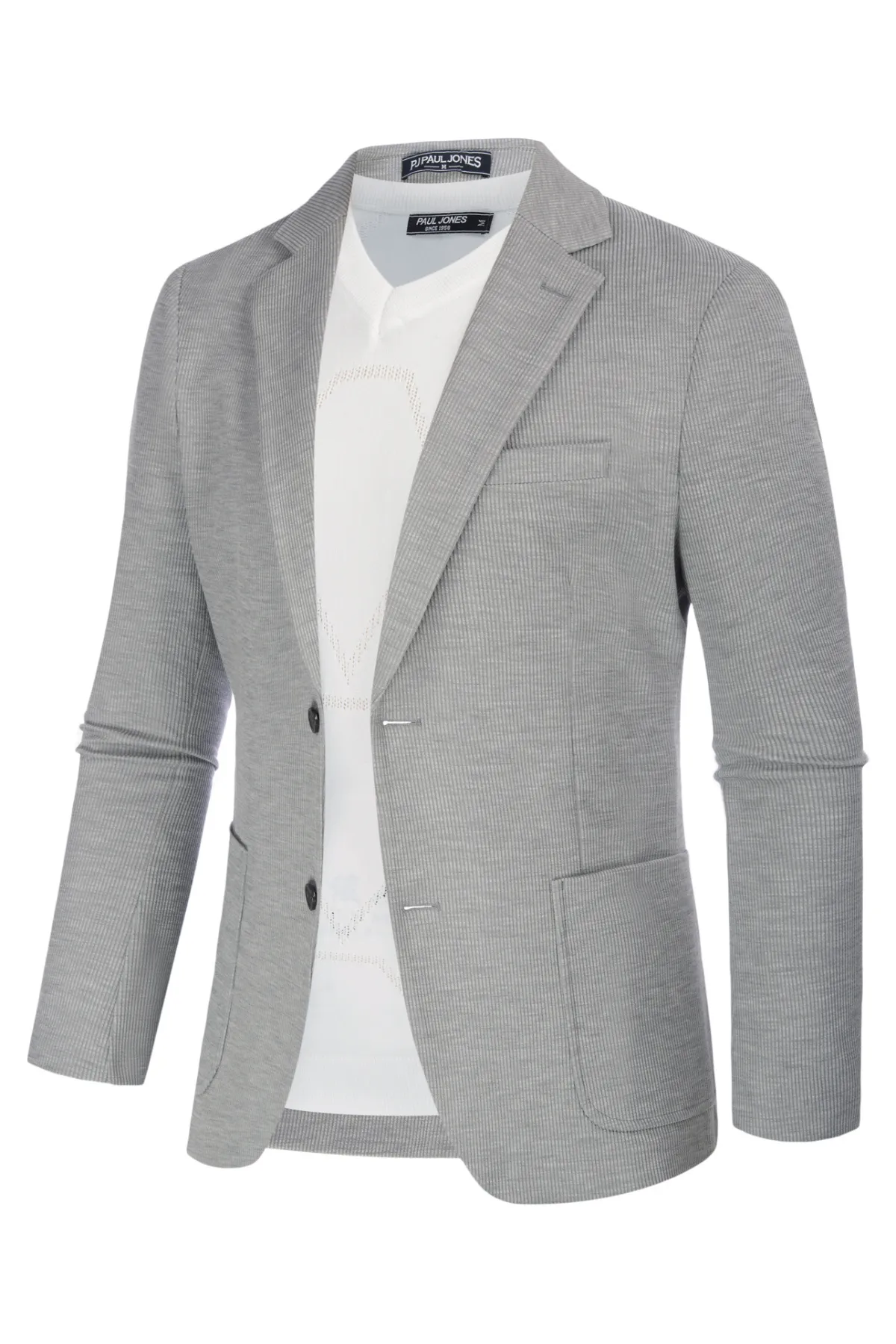 Mens Casual Knit Blazer Two Button Unlined Stretch Sport Coat Suit Jacket