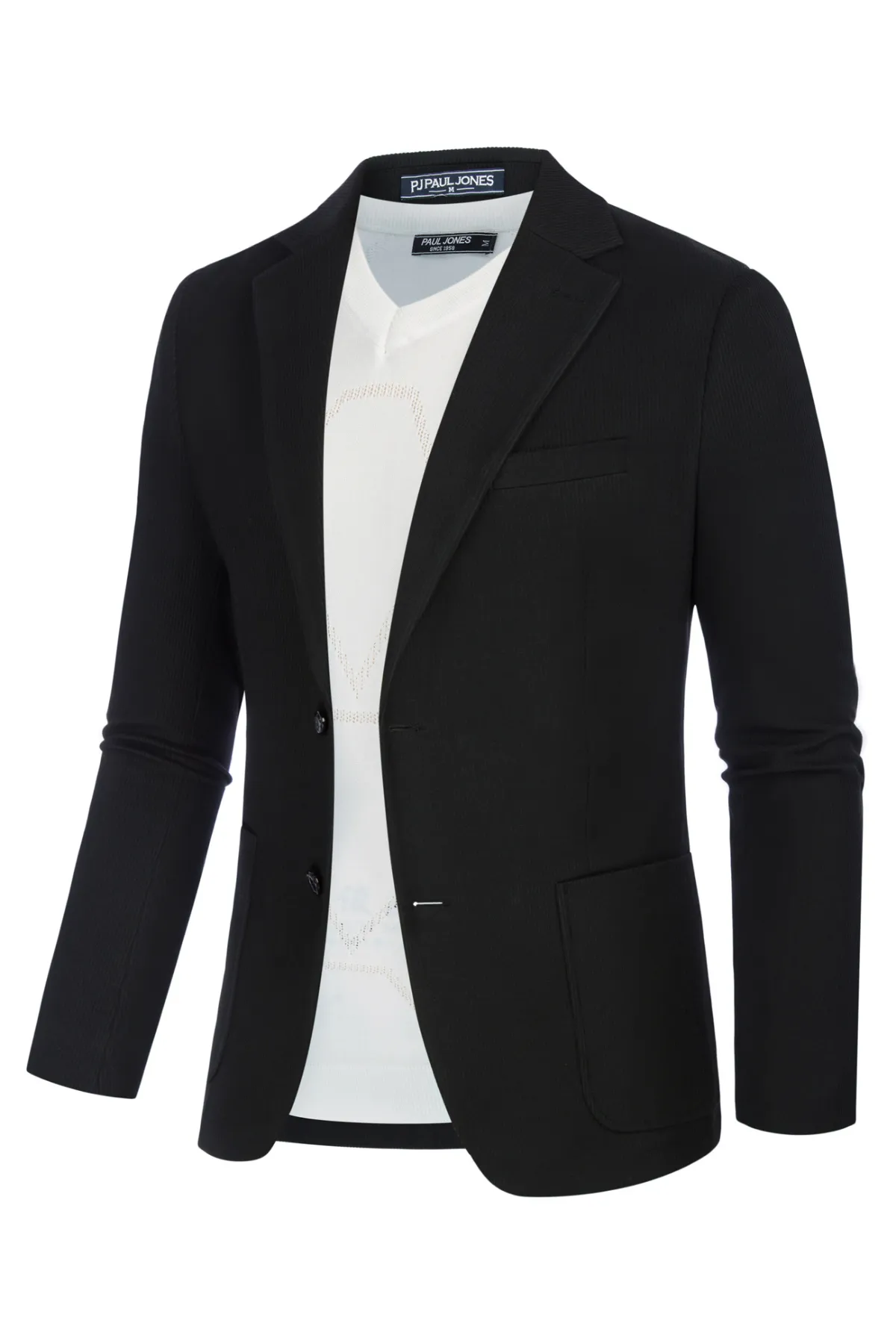 Mens Casual Knit Blazer Two Button Unlined Stretch Sport Coat Suit Jacket