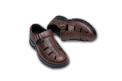 Mens Closed Sandals Leather Brown Cognac G-Comfort A-9419C sale