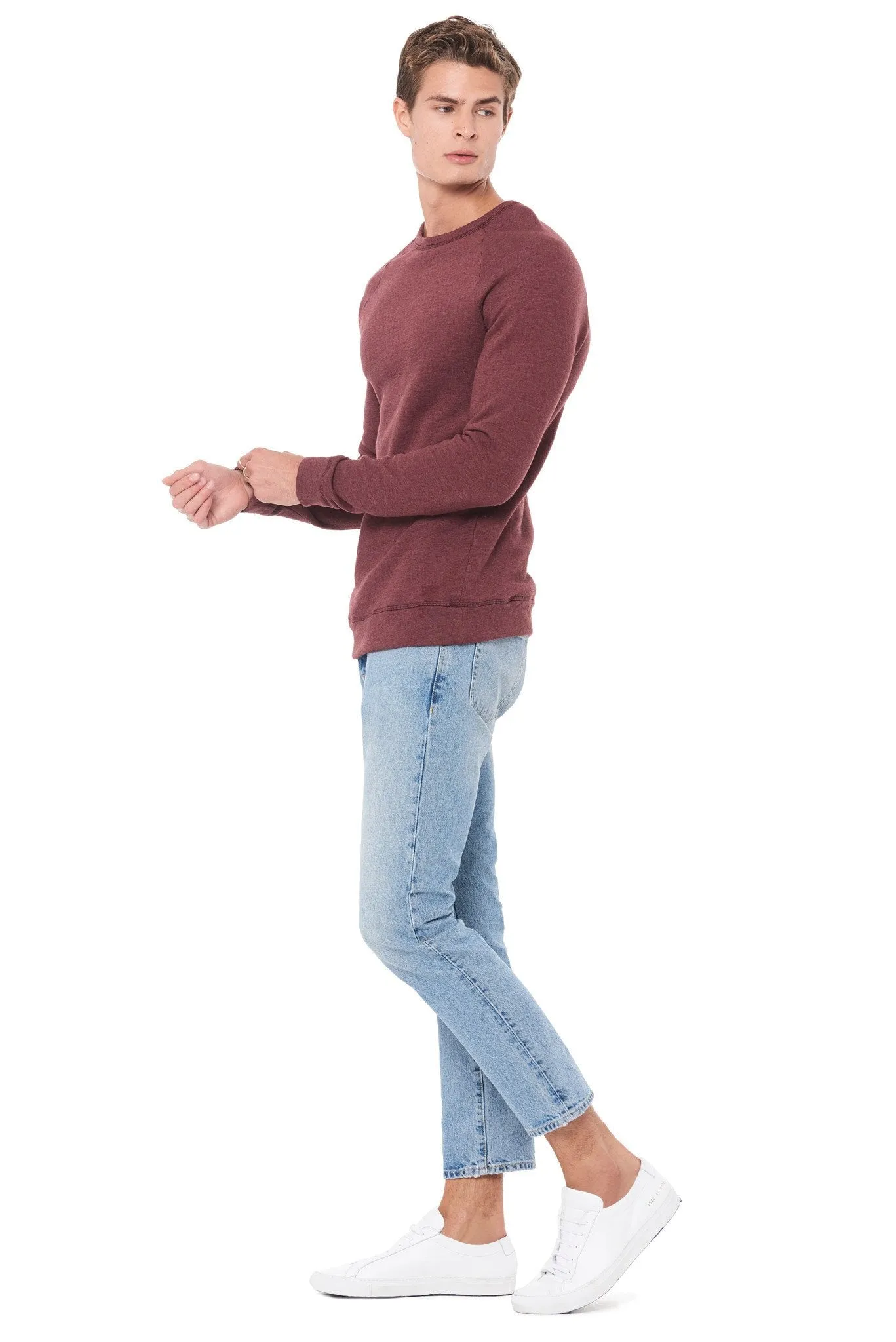 Men's French Terry Slim Fit Crew Neck Sweatshirt