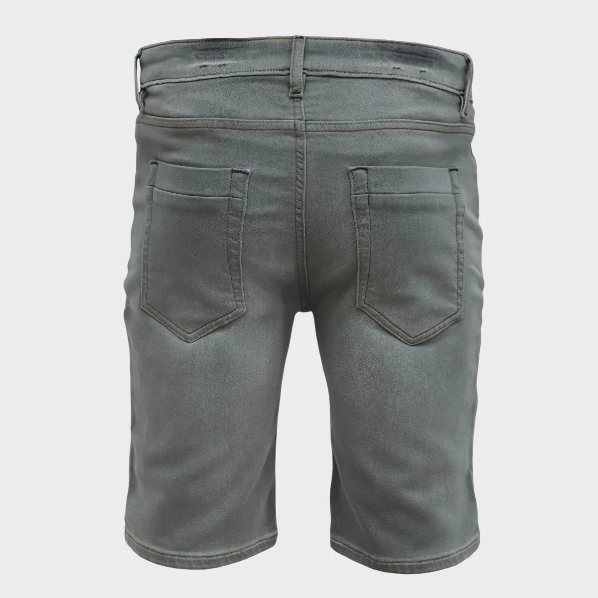 Men`s Grey Wash Denim Shorts