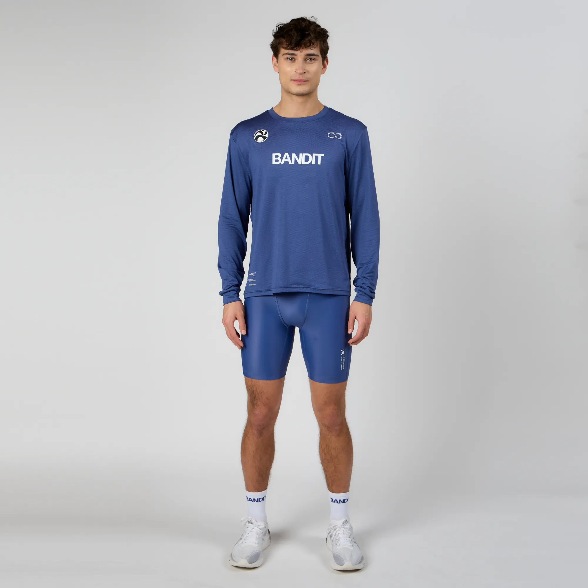 Micromesh™ Current Runner Long Sleeve  Tee - Unisex, Space Blue