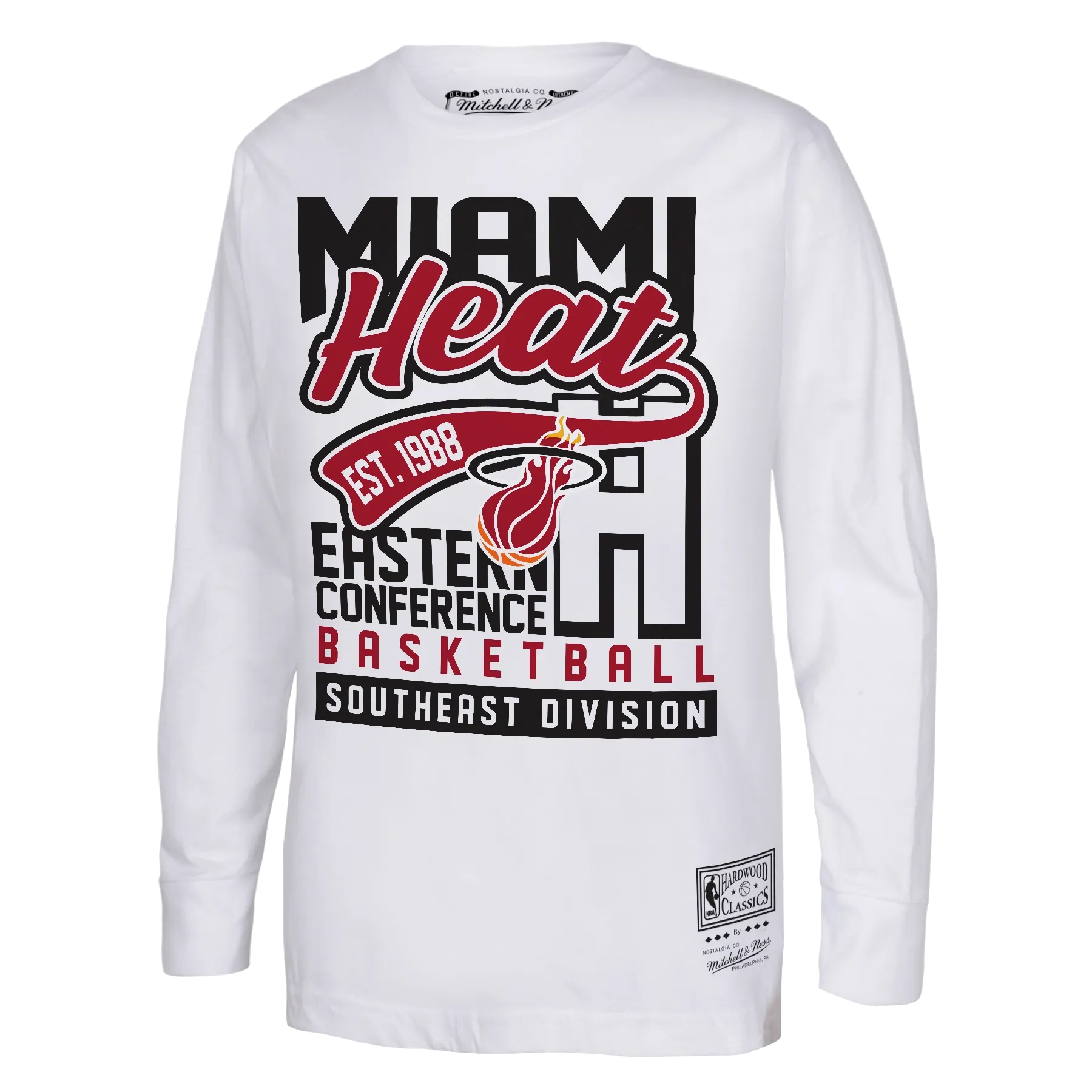 Mitchell & Ness Miami HEAT Tail Sweep Toddler Long Sleeve Tee