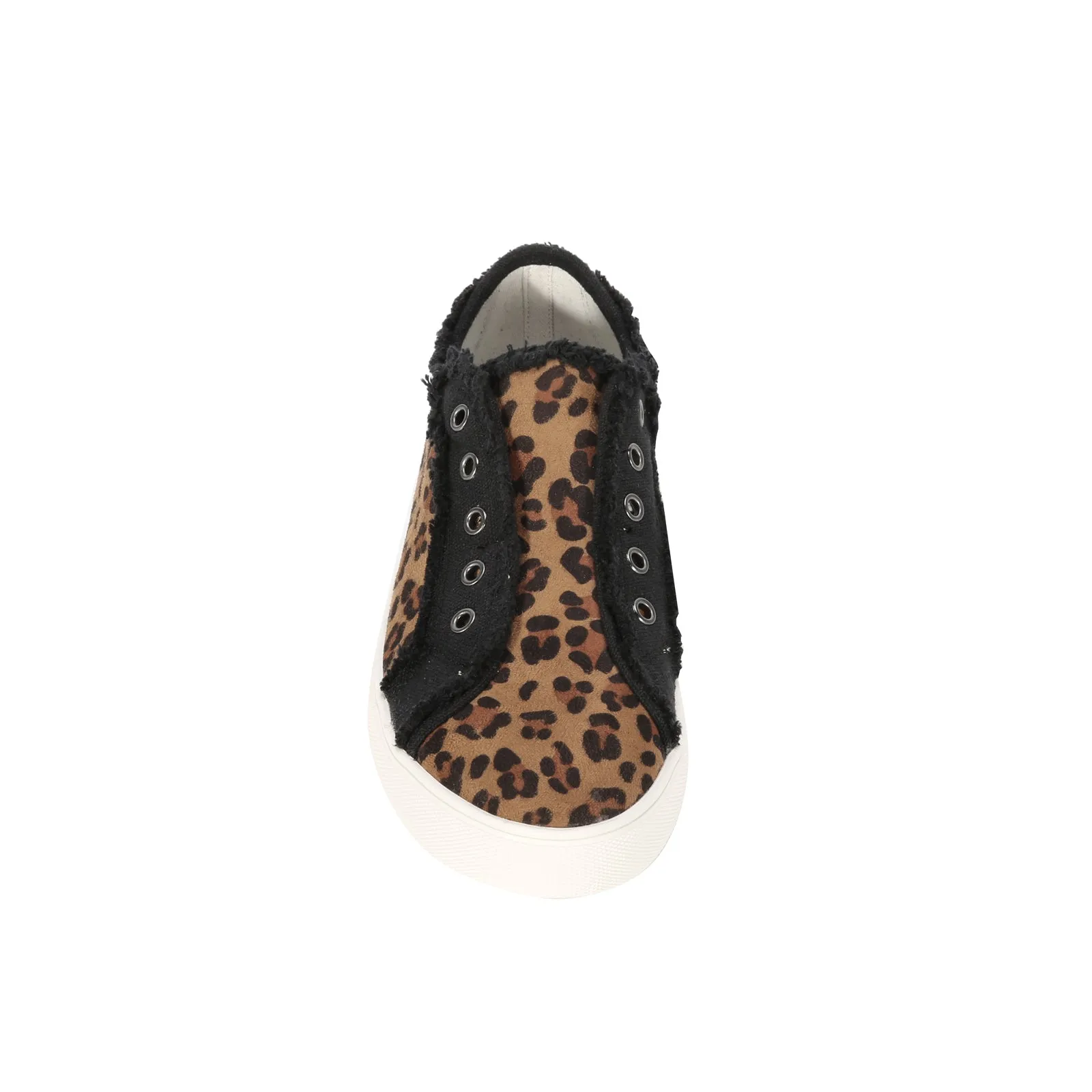 Montana West Leopard Hair-On Canvas Shoes