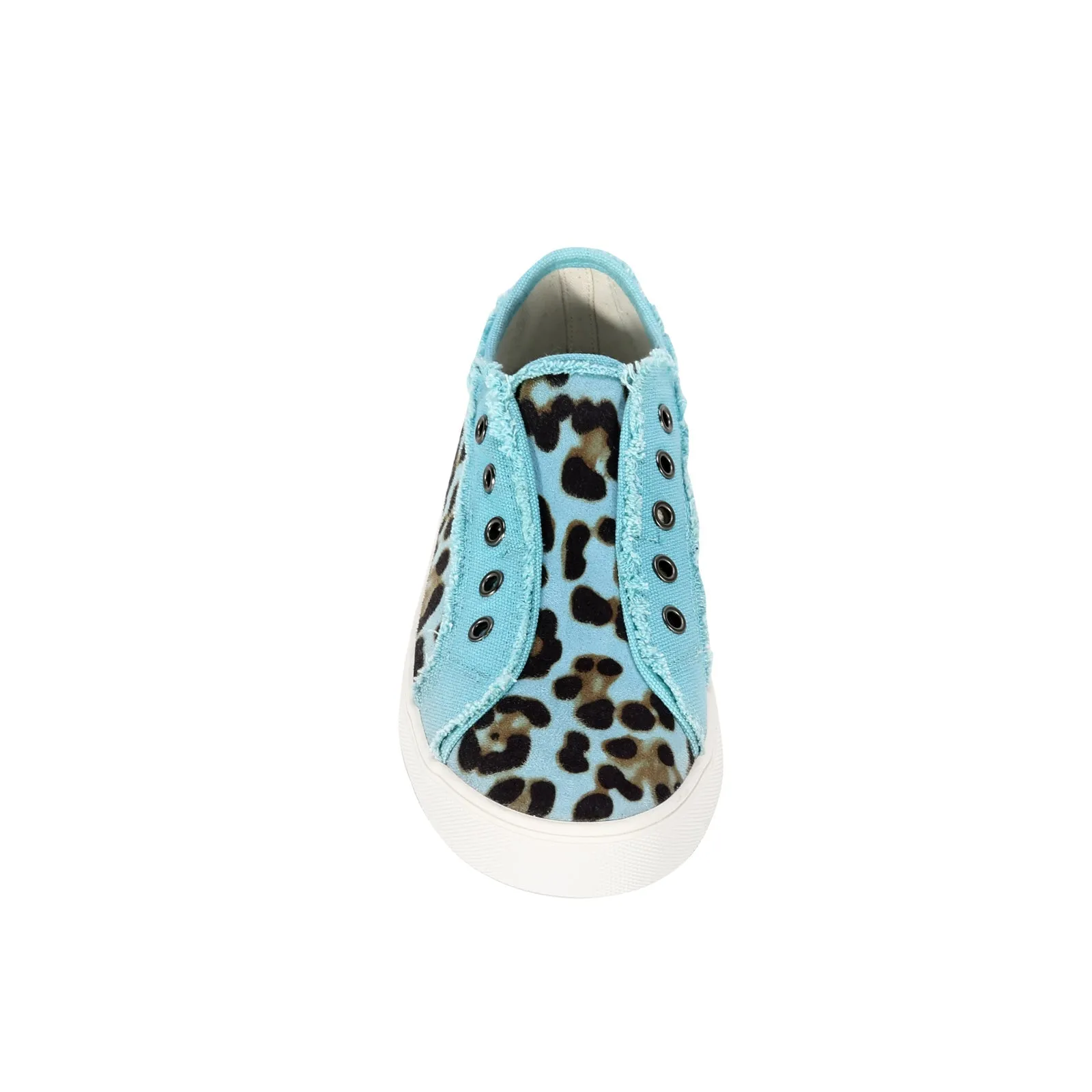 Montana West Leopard Hair-On Canvas Shoes