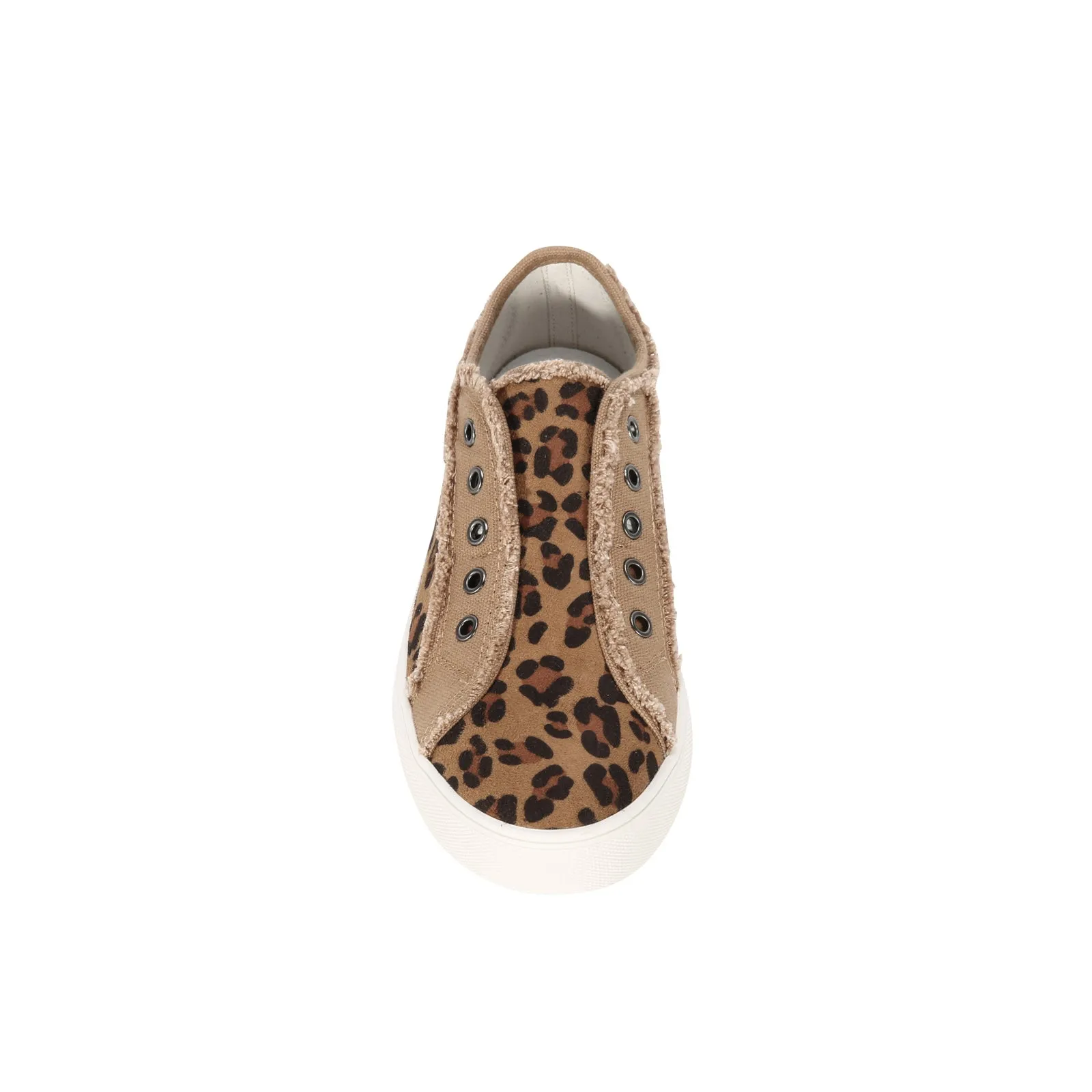 Montana West Leopard Hair-On Canvas Shoes