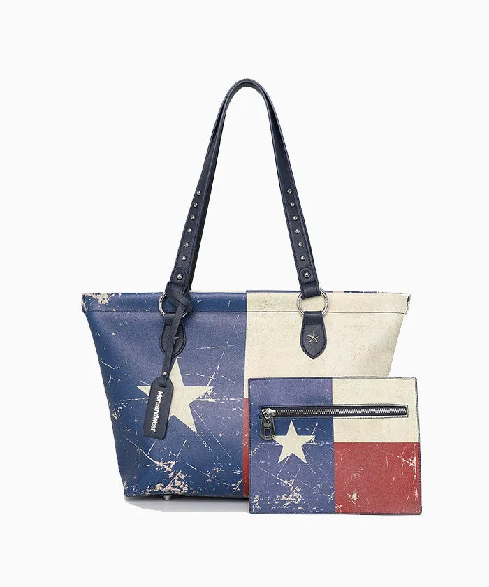 Montana West Texas Flag Design Tote Bag