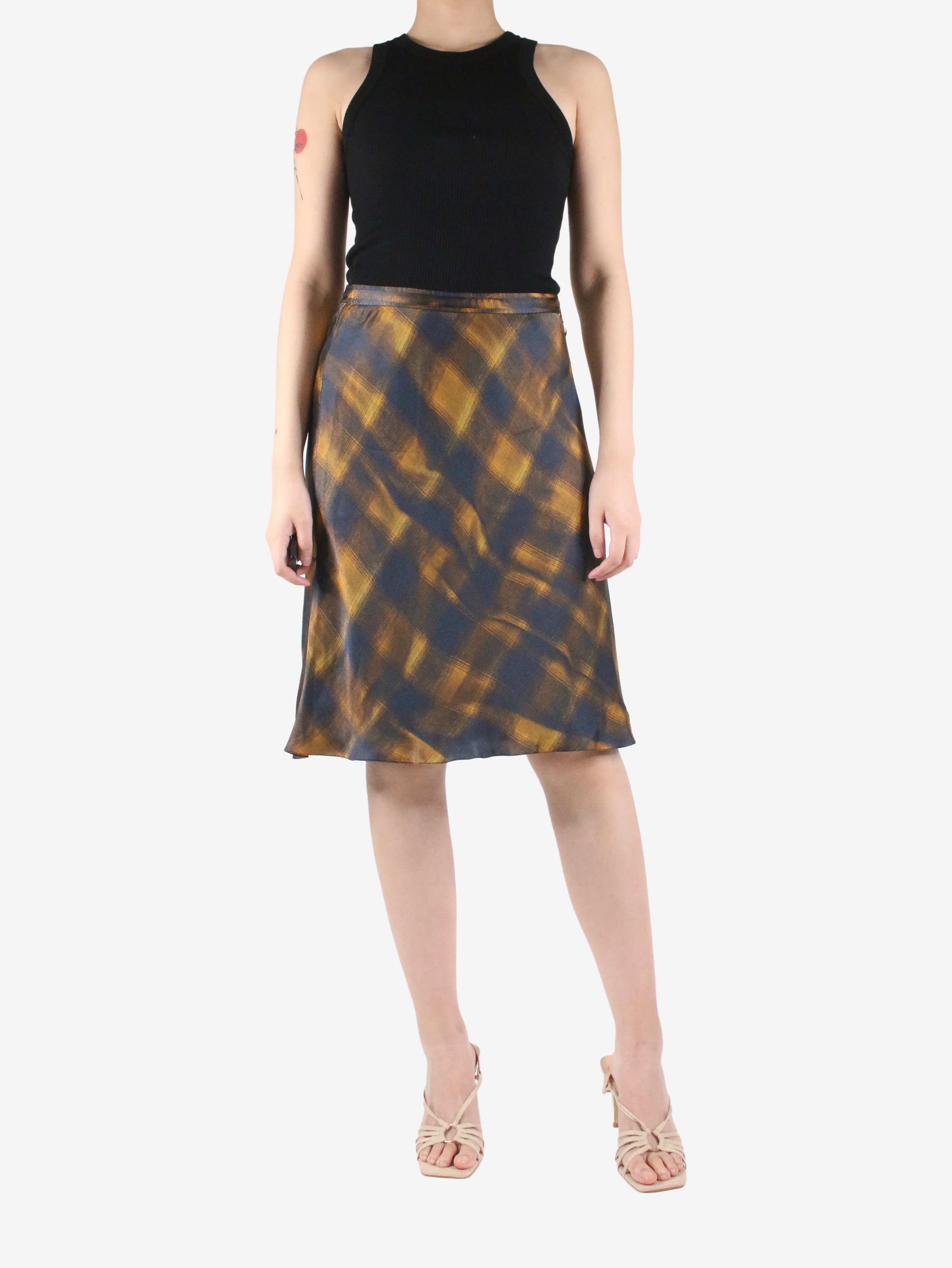 Multicoloured check patterned skirt - size US 6